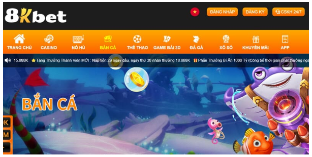 Giới thiệu về game bắn cá tại 8kbet